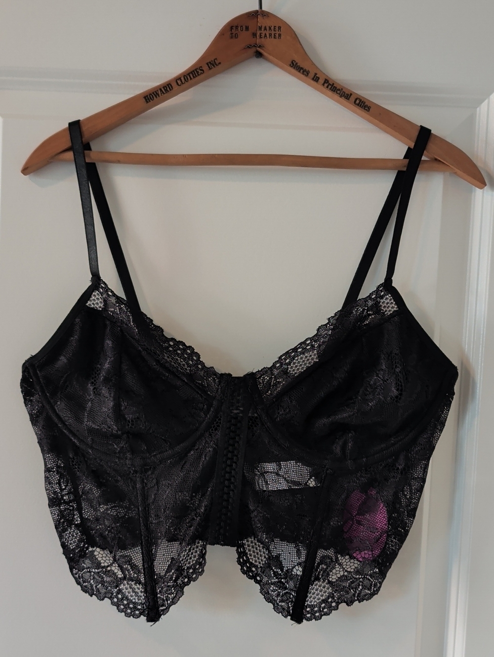 Black Lace Longline Underwire Bralette - Women Intimates, Corset
